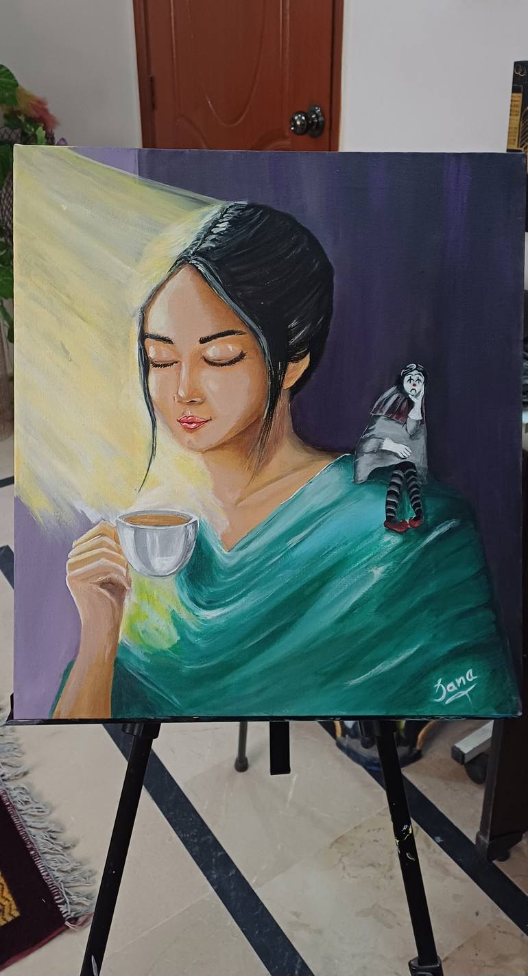 Original Realism Women Painting by Sana Askari