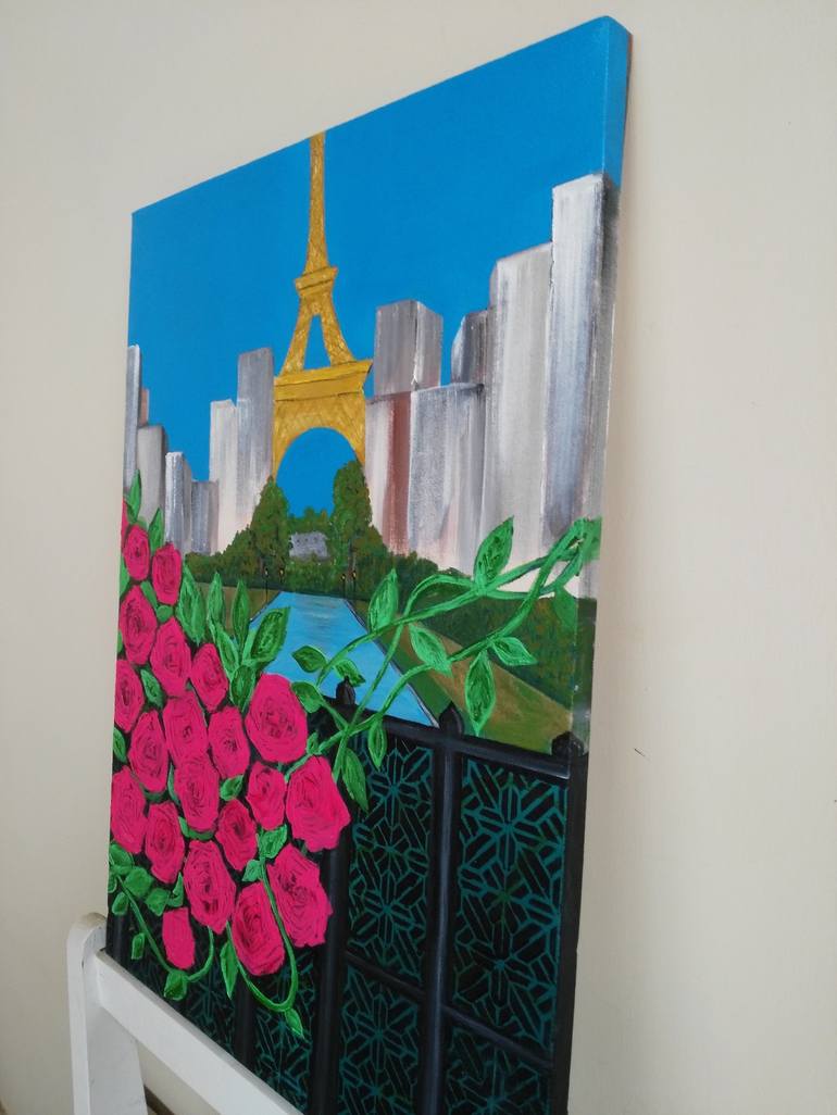 Original Floral Painting by Sana Askari