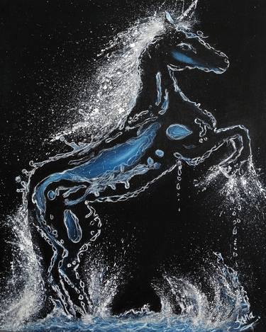 Aqueous Majesty - Fluid Grace in Contemporary Horse Art thumb