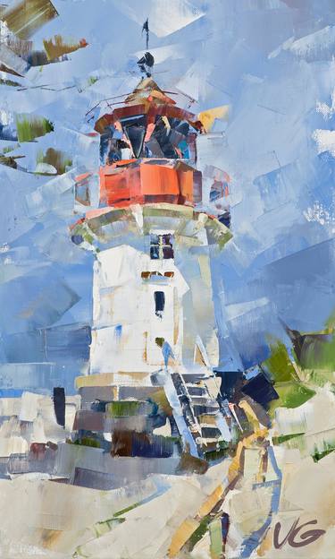 Original oil painting PIERRES NOIRES  Series Lighthouses part #1 thumb