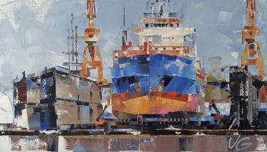 Print of Boat Paintings by Volodymyr Glukhomanyuk
