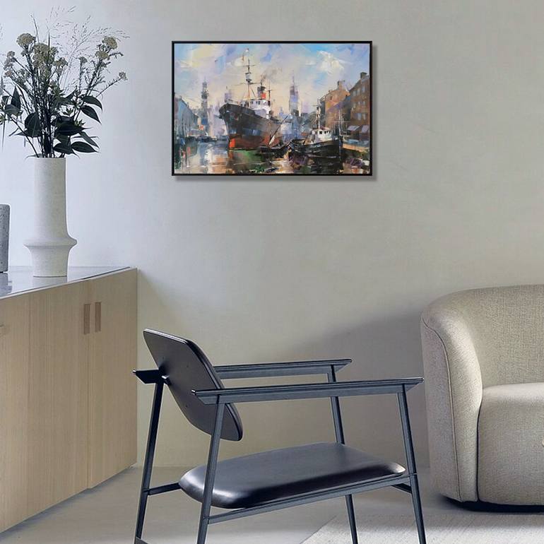 Original Impressionism Seascape Painting by Volodymyr Glukhomanyuk