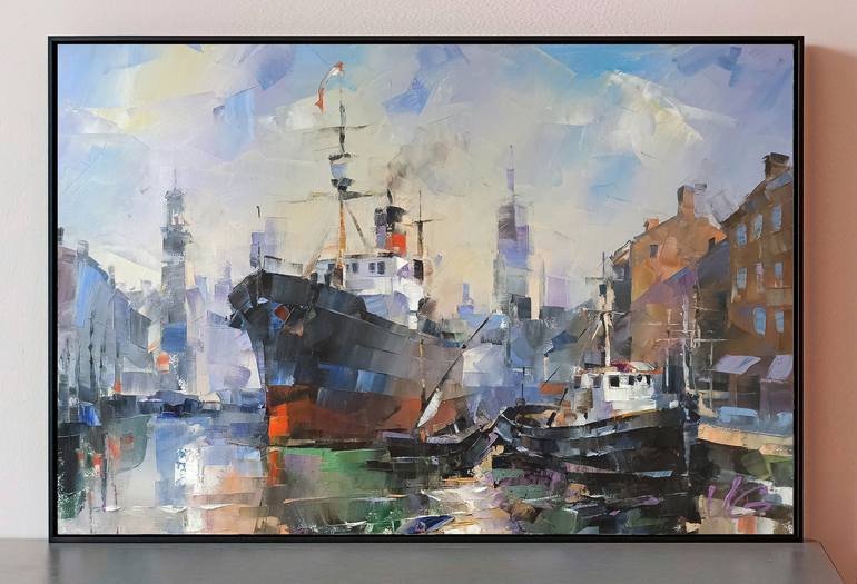 Original Impressionism Seascape Painting by Volodymyr Glukhomanyuk