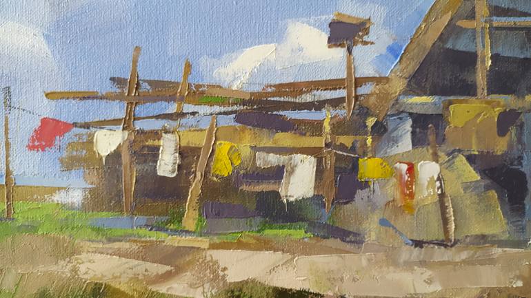 Original Impressionism Architecture Painting by Volodymyr Glukhomanyuk