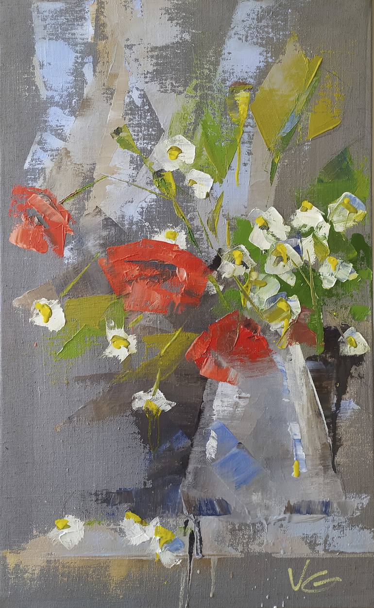 Original Floral Painting by Volodymyr Glukhomanyuk