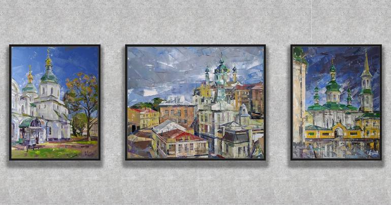 Original Architecture Painting by Volodymyr Glukhomanyuk