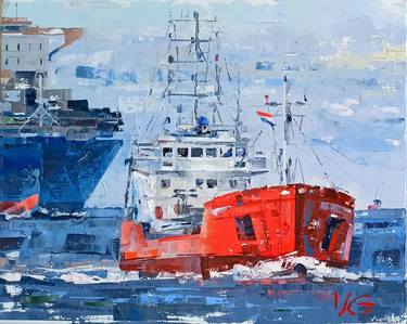Print of Fine Art Ship Paintings by Volodymyr Glukhomanyuk