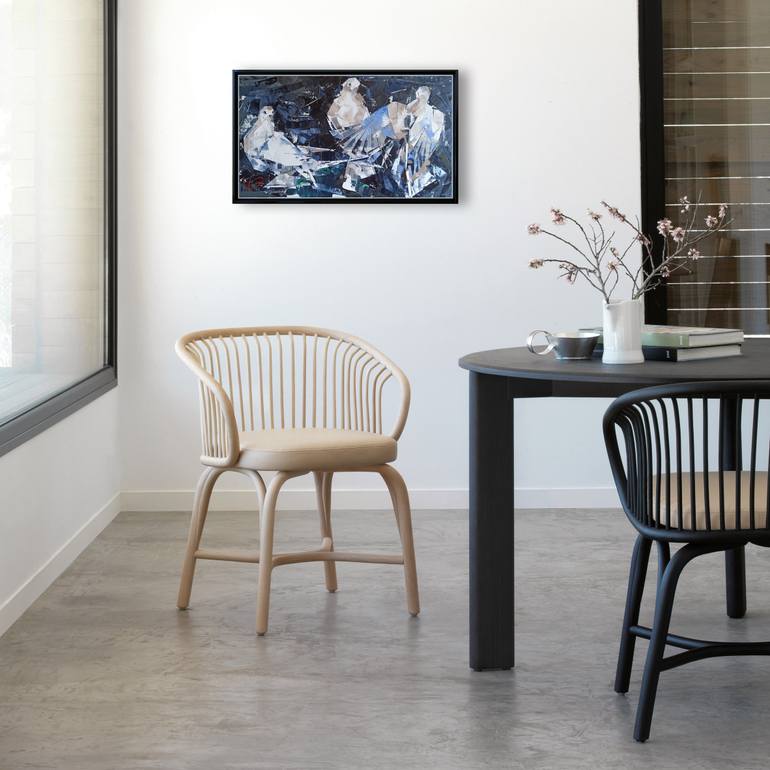 Original Art Deco Animal Painting by Volodymyr Glukhomanyuk