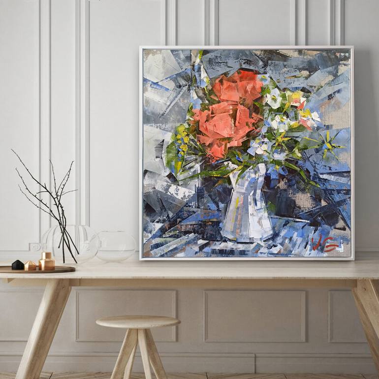 Original Floral Painting by Volodymyr Glukhomanyuk