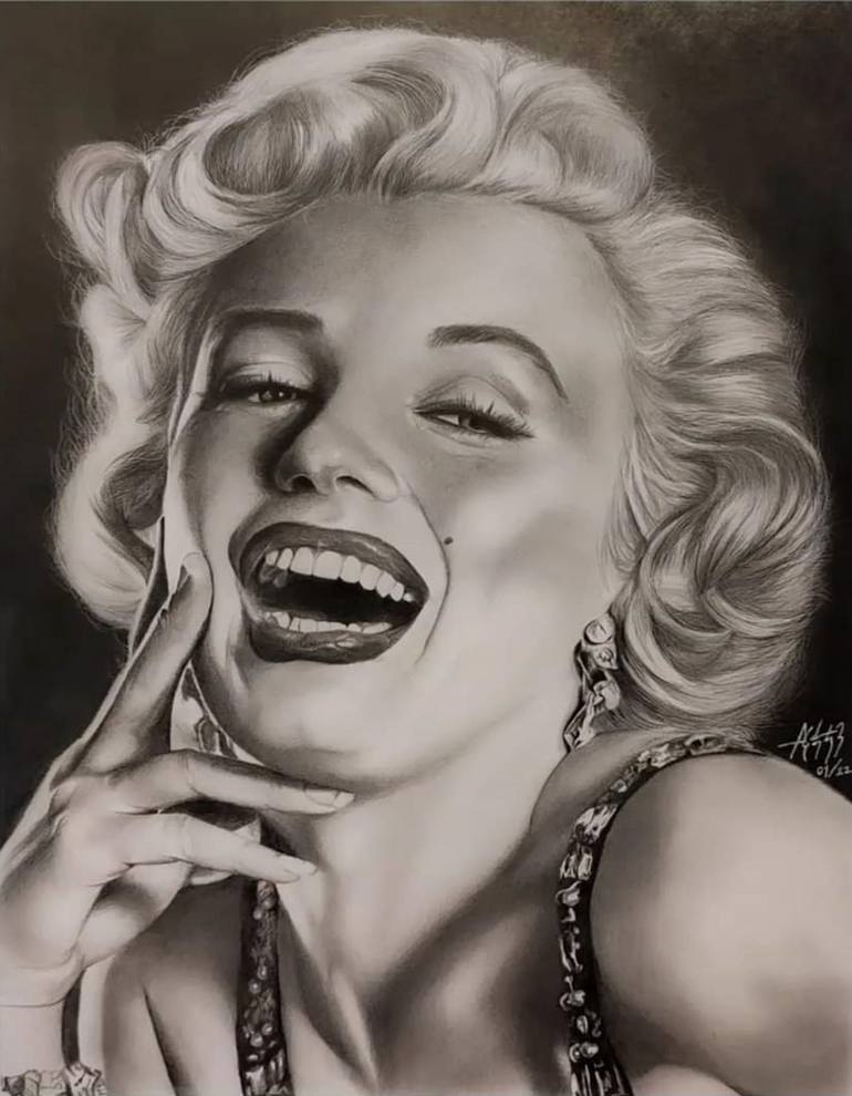 Marilyn Monroe Drawing by Adrian Gonzalez | Saatchi Art