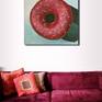 I painted this donut because round objects are considered very lucky in feng shui. Round objects symbolize good luck, happiness, bounty, health, wealth and peace. This artwork is very suitable for your bedroom or living room. It gives a happy feeling.