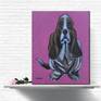 A painting of a cute beagle. It is ideal to be displayed in any room.