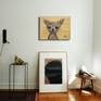 A cute painting of a chihuahua. Ideal for any room in your home.