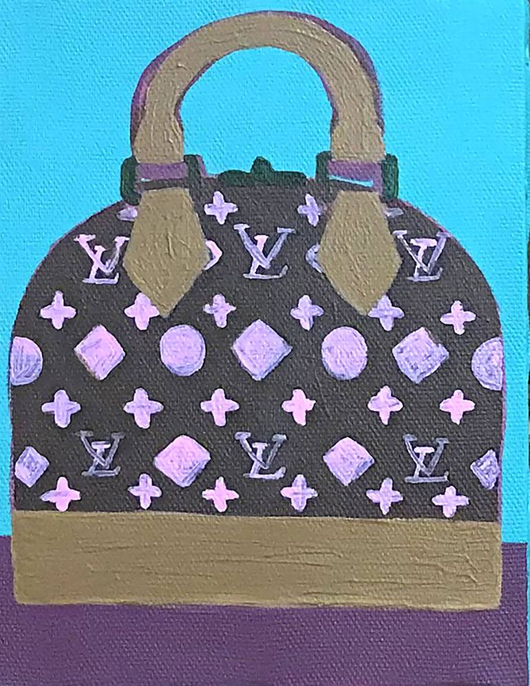 My Little LV Bag Painting by Brigitte Lira