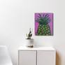 I decided to paint a pineapple here. It is one of the most important source of vitamin C. The favorite of most health buffs out there. Ideal to be displayed in the dining room or kitchen. Grab it now.