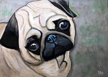 Print of Dogs Paintings by Brigitte Lira