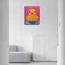 A simple yet cute painting of my favorite rubber ducky. As we all know, rubber duckies are always attractive to small babies and children. This is ideal to hang in the bathroom.