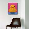 A simple yet cute painting of my favorite rubber ducky. As we all know, rubber duckies are always attractive to small babies and children. This is ideal to hang in the bathroom.