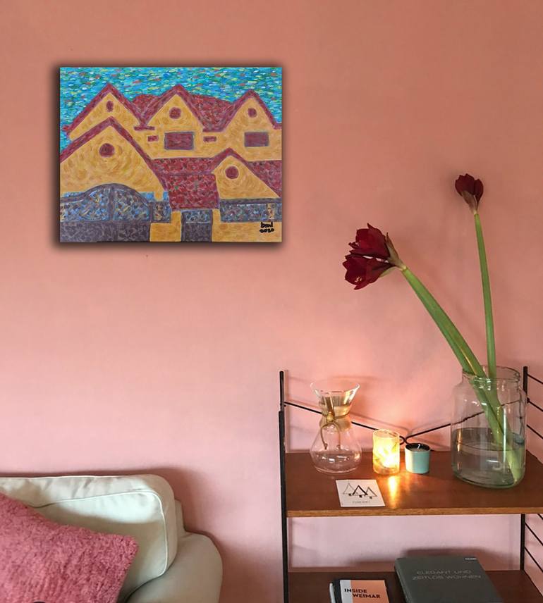 Original Architecture Painting by Brigitte Lira