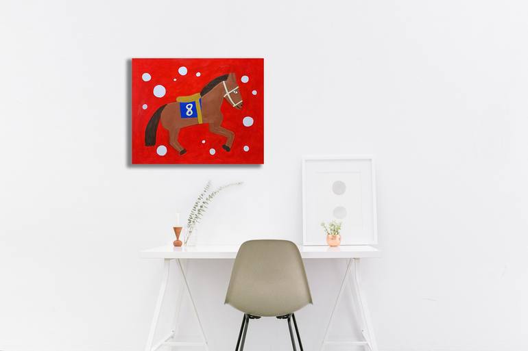 Original Conceptual Horse Painting by Brigitte Lira