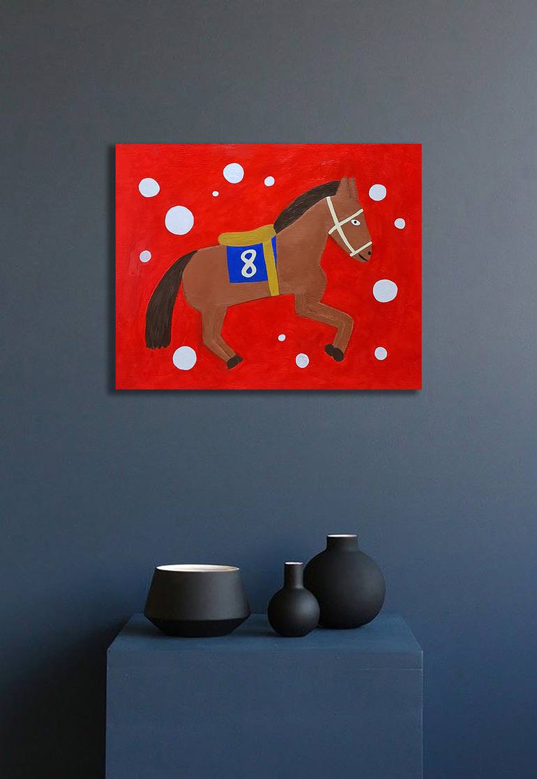 Original Conceptual Horse Painting by Brigitte Lira