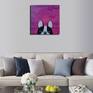 French bulldogs are loyal pets. They are funny, smart, loving and protective. Set against a bright pink background which makes for a very attractive piece for your home.