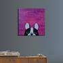 French bulldogs are loyal pets. They are funny, smart, loving and protective. Set against a bright pink background which makes for a very attractive piece for your home.