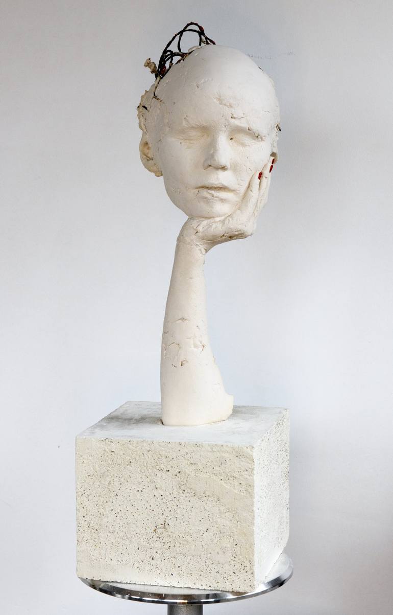 Original Figurative Portrait Sculpture by Armen Manukyan-Burovtsov