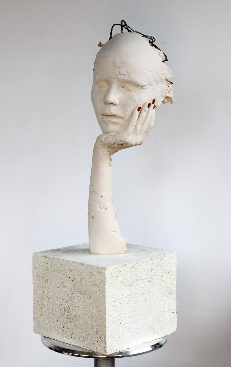 Original Figurative Portrait Sculpture by Armen Manukyan-Burovtsov