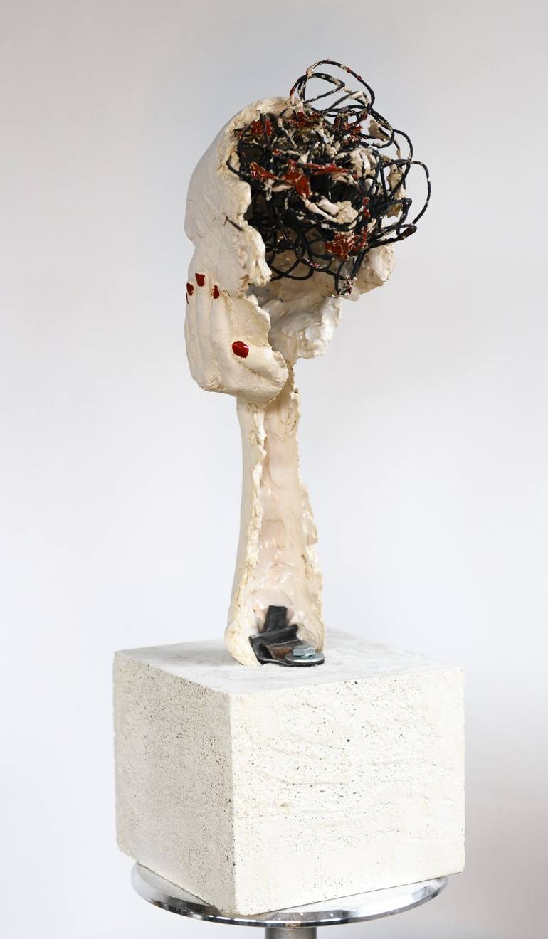 Original Figurative Portrait Sculpture by Armen Manukyan-Burovtsov