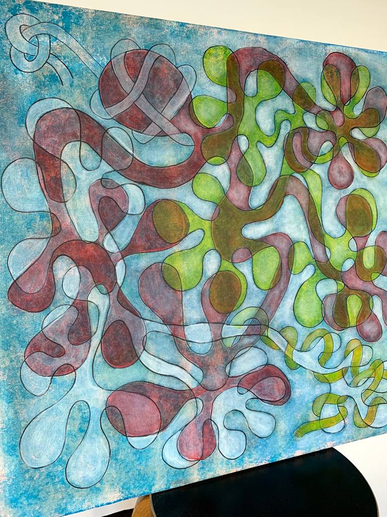 Original Abstract Expressionism Abstract Painting by Maarit Korhonen