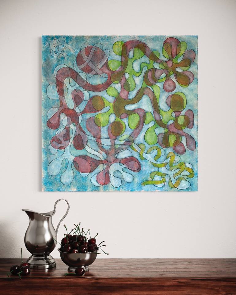 Original Abstract Expressionism Abstract Painting by Maarit Korhonen