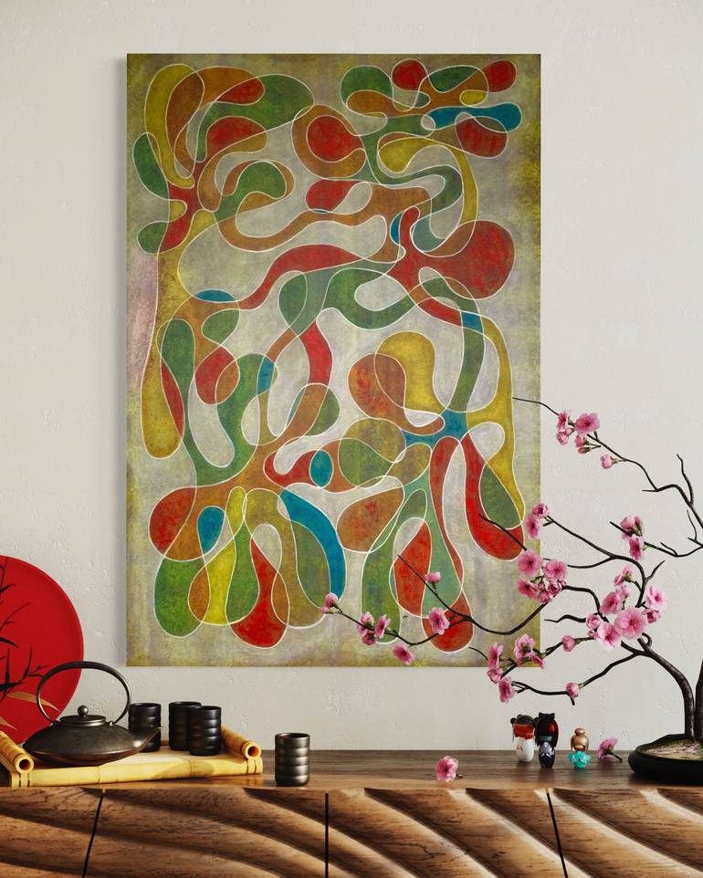 Original Abstract Expressionism Abstract Painting by Maarit Korhonen