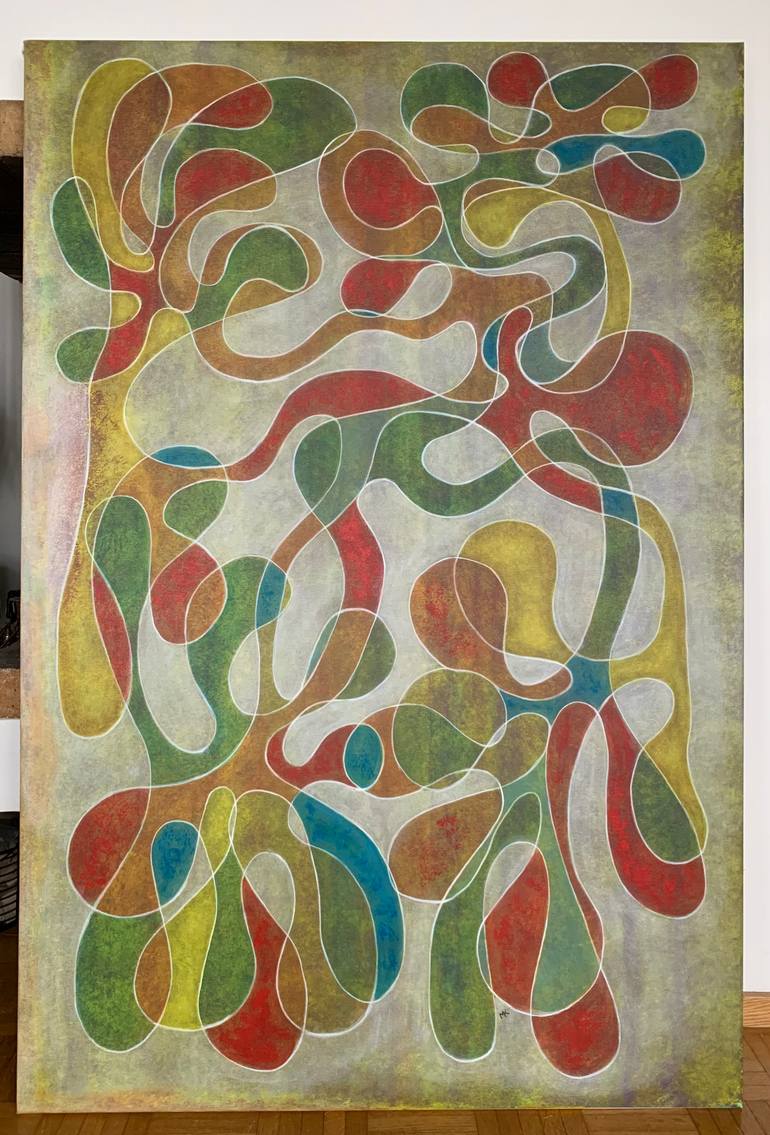 Original Abstract Expressionism Abstract Painting by Maarit Korhonen