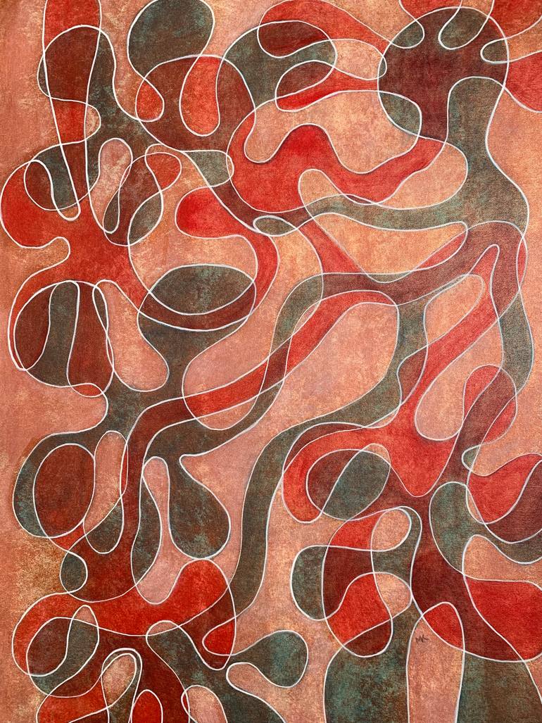 Original Abstract Expressionism Abstract Painting by Maarit Korhonen
