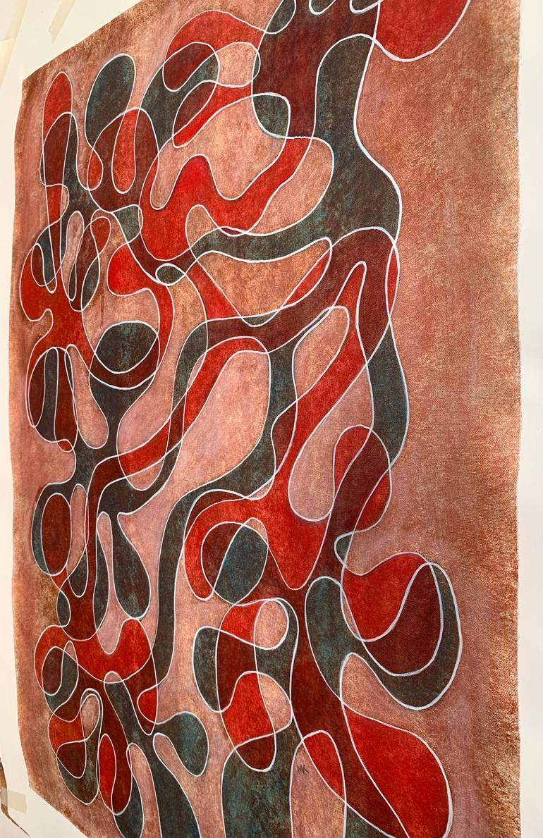Original Abstract Expressionism Abstract Painting by Maarit Korhonen