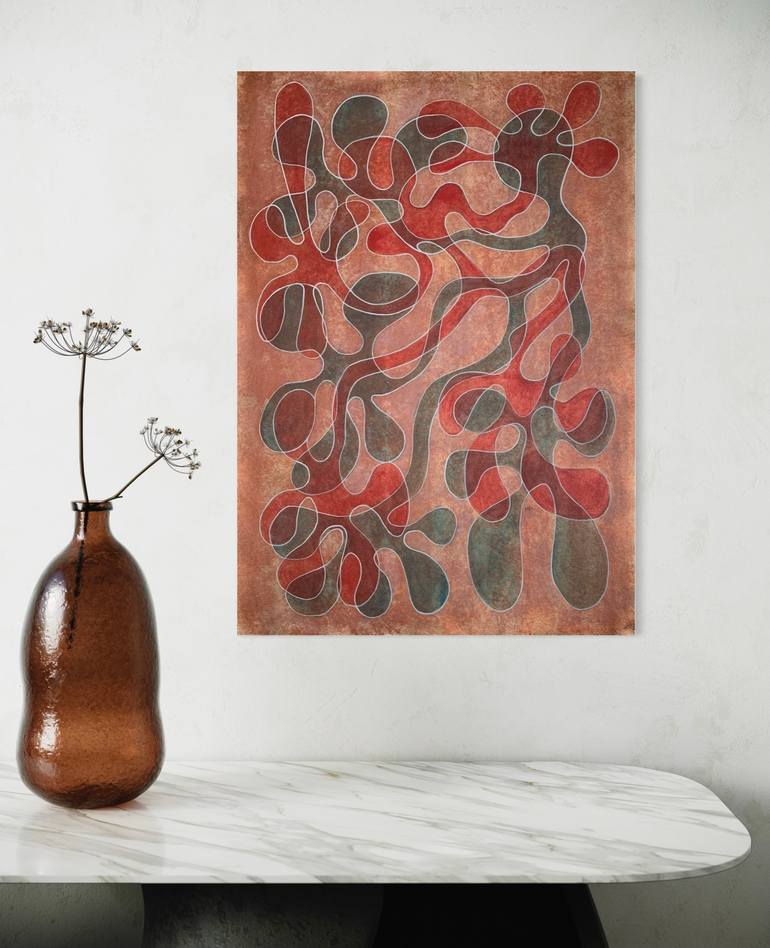 Original Abstract Expressionism Abstract Painting by Maarit Korhonen