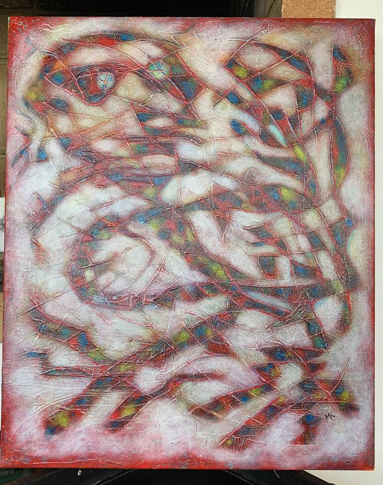 Original Expressionism Abstract Painting by Maarit Korhonen