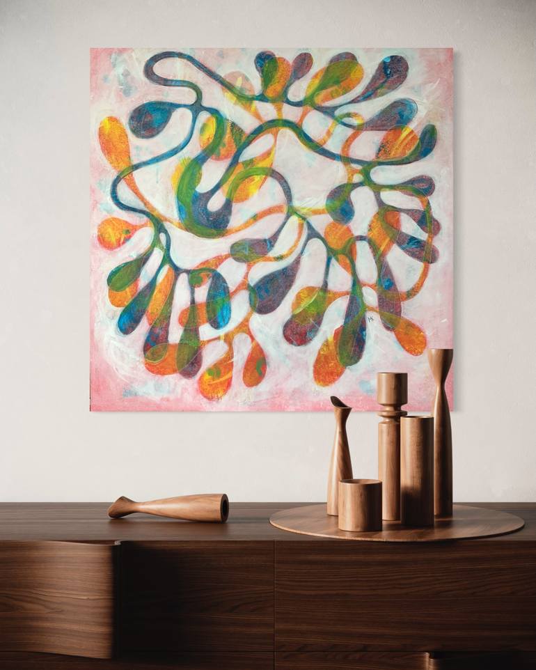 Original Abstract Expressionism Abstract Painting by Maarit Korhonen