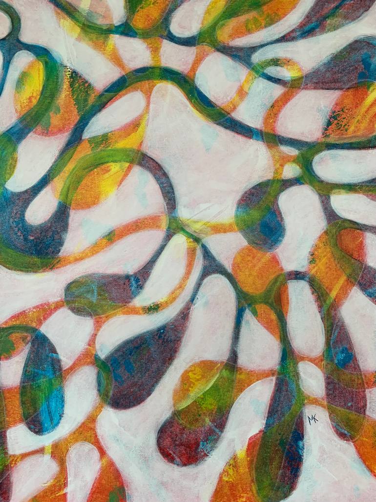 Original Abstract Expressionism Abstract Painting by Maarit Korhonen