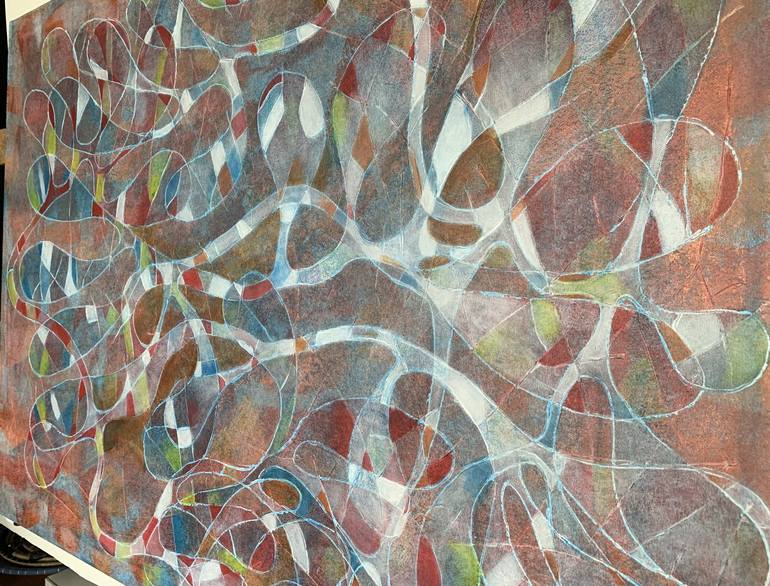 Original Abstract Expressionism Abstract Painting by Maarit Korhonen