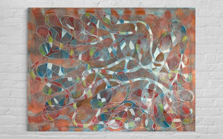 Original Abstract Expressionism Abstract Painting by Maarit Korhonen