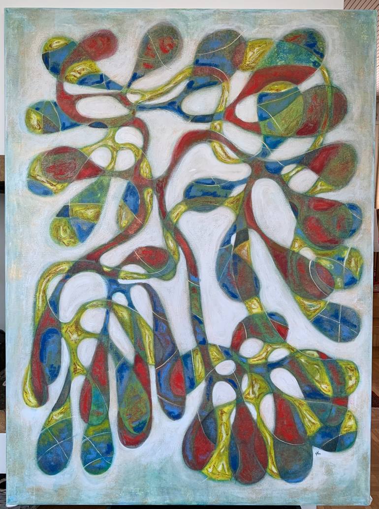 Original Abstract Expressionism Abstract Painting by Maarit Korhonen