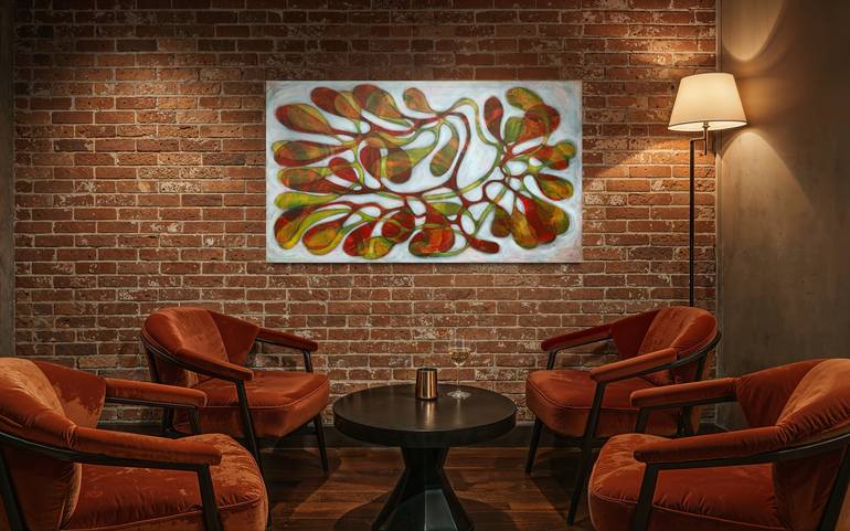 Original Abstract Expressionism Abstract Painting by Maarit Korhonen