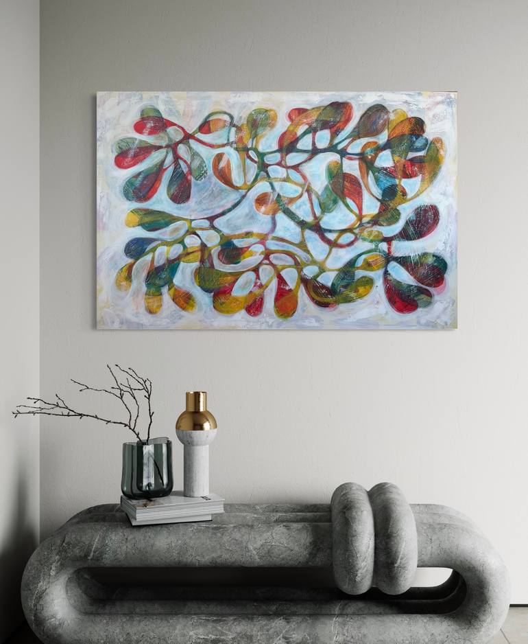 Original Abstract Expressionism Abstract Painting by Maarit Korhonen