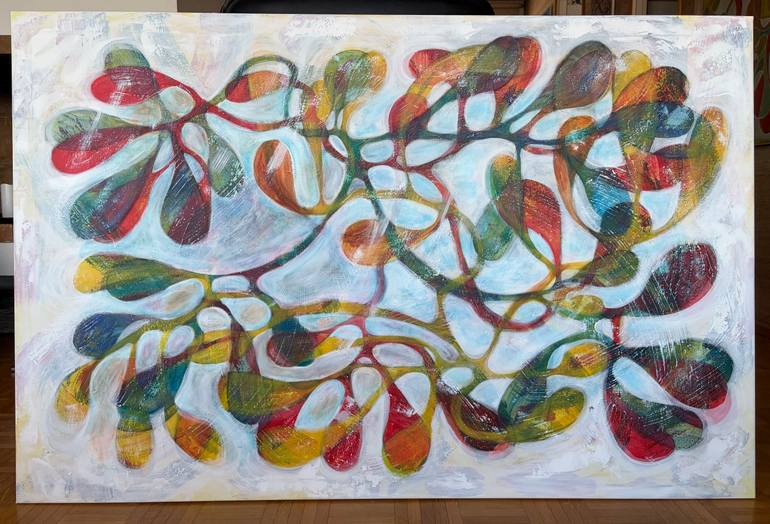 Original Abstract Expressionism Abstract Painting by Maarit Korhonen
