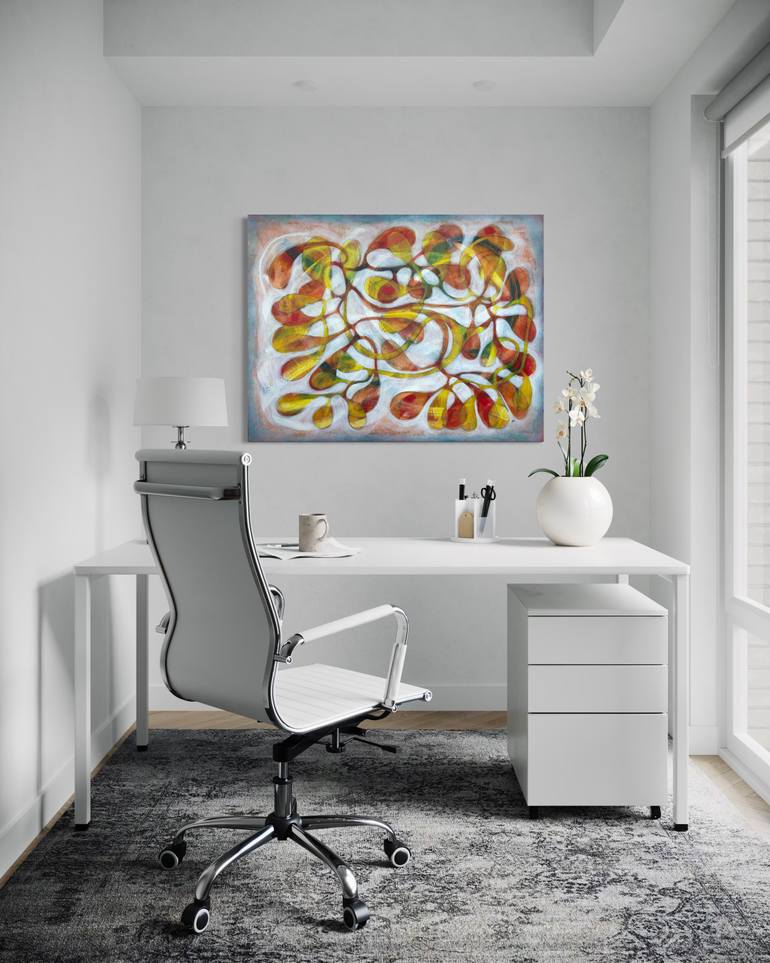 Original Abstract Expressionism Abstract Painting by Maarit Korhonen