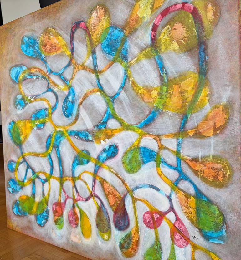 Original Abstract Expressionism Abstract Painting by Maarit Korhonen