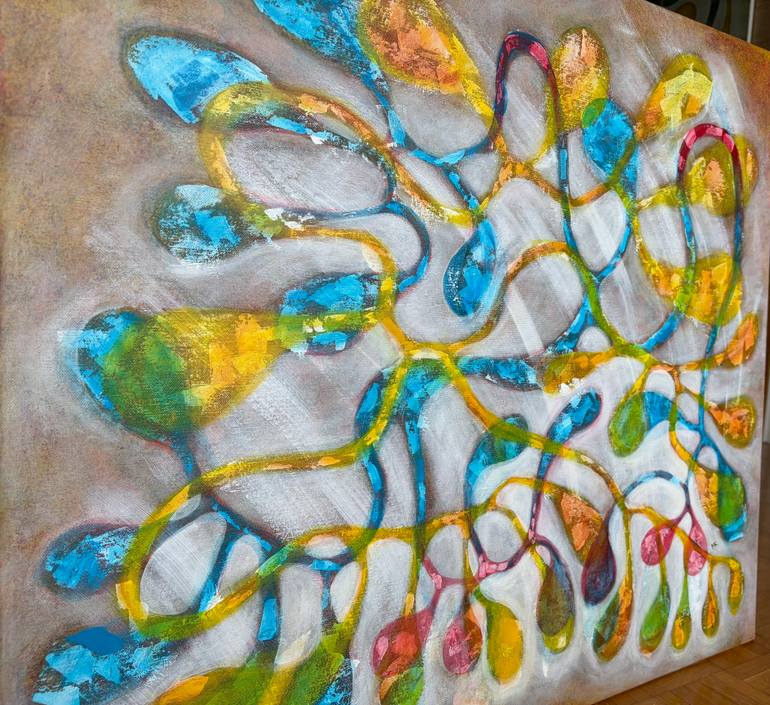 Original Abstract Expressionism Abstract Painting by Maarit Korhonen