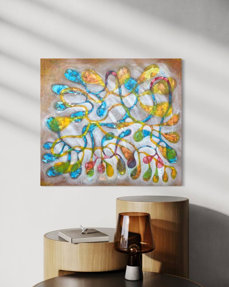 Original Abstract Expressionism Abstract Painting by Maarit Korhonen
